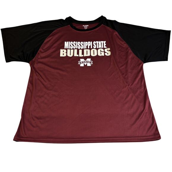 Pro Edge Mississippi State Bulldogs Shirt Mens 2XL Red Black NCAA College Tutone - Picture 1 of 7